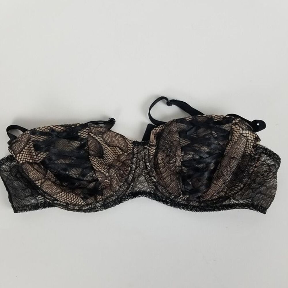 Fredericks of Hollywood Demi Bra Balconette Seduction L Underwire Lace Large
